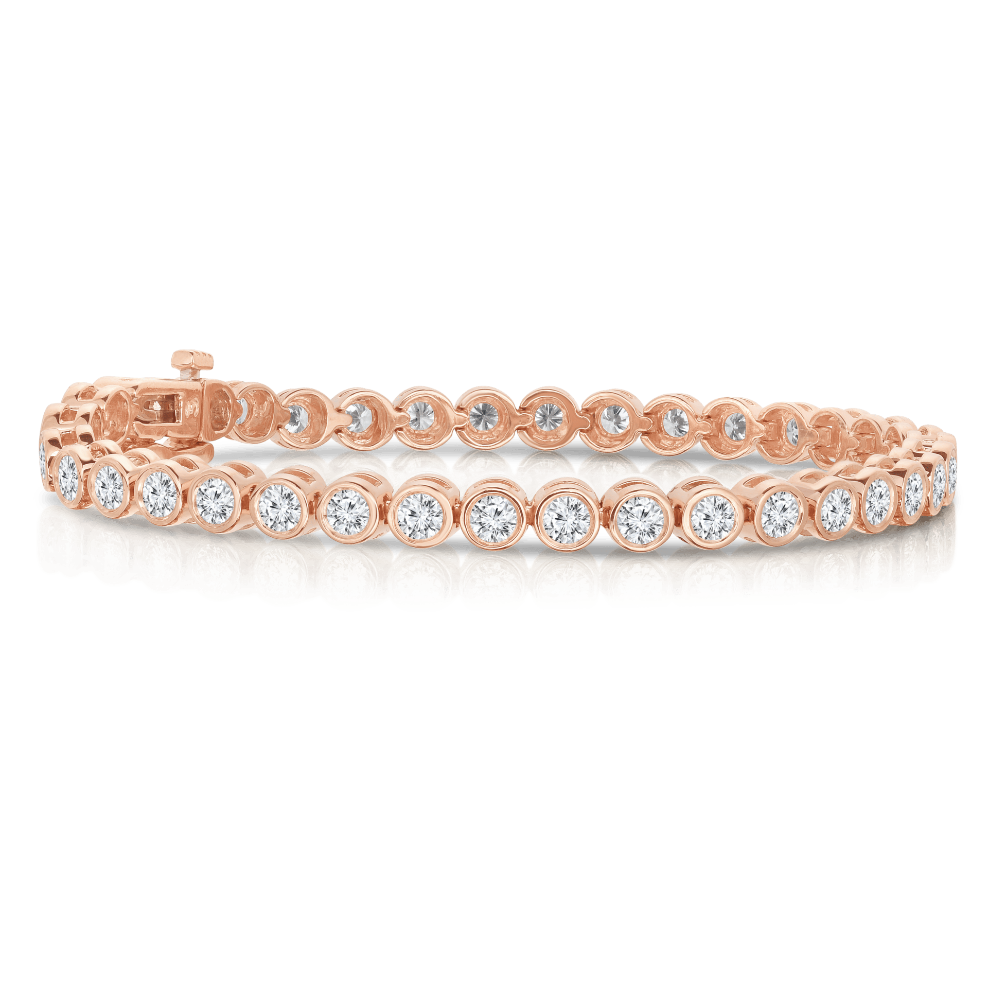 7 Carat Pear Cut Diamond Tennis Bracelet In 18K Rose Gold | Fascinating  Diamonds