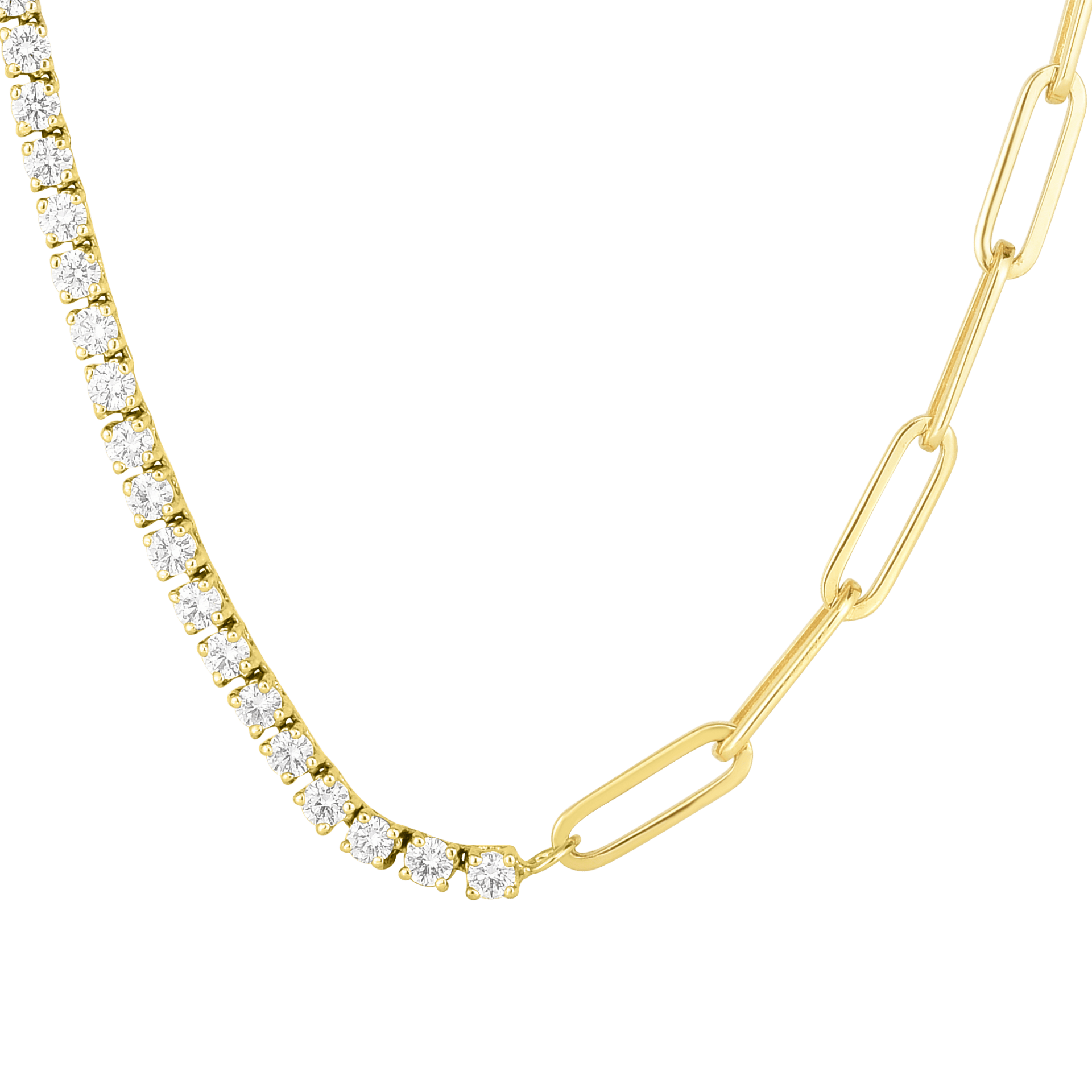 MDFUN Tennis Necklace 18K White Gold Plated | India | Ubuy