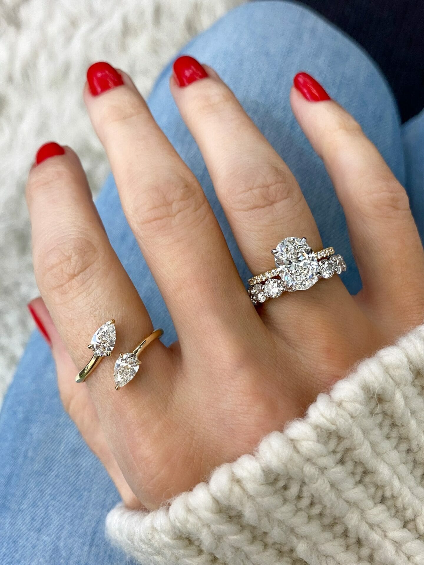 Double Pear Shape Ring | Verstolo