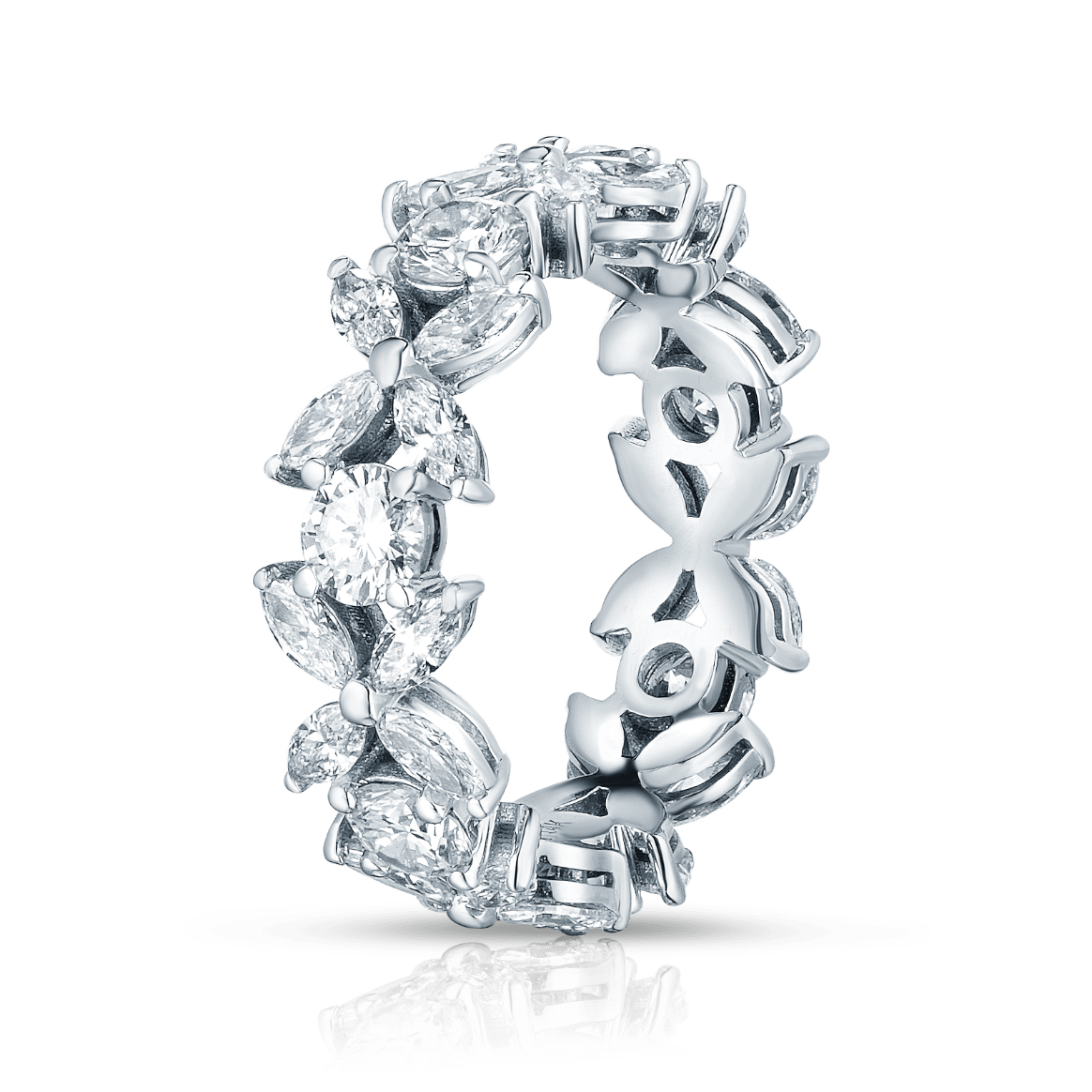 Floral Eternity Band White Side