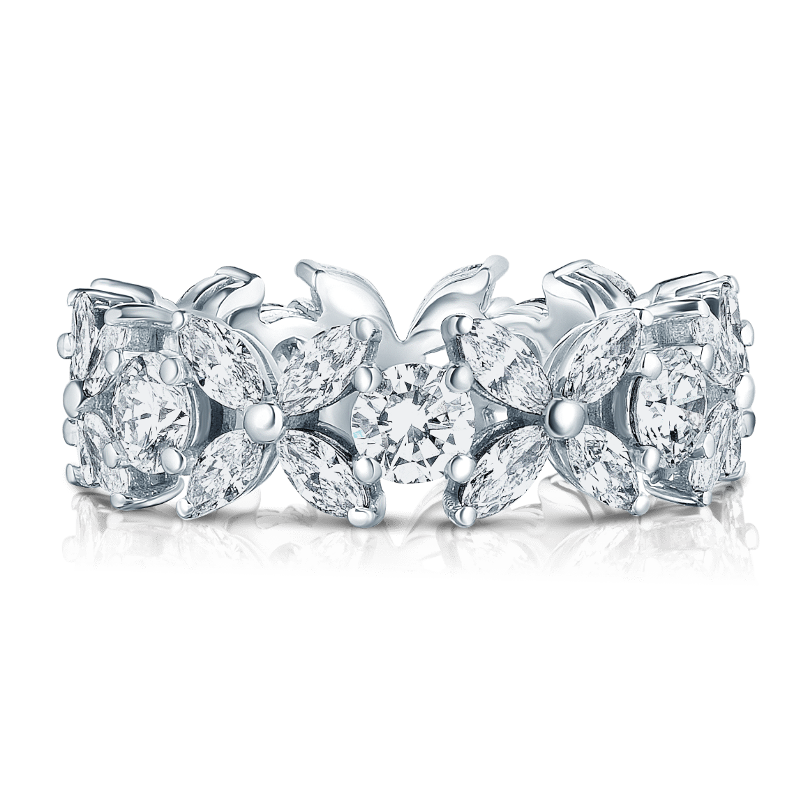 Floral Eternity Band White