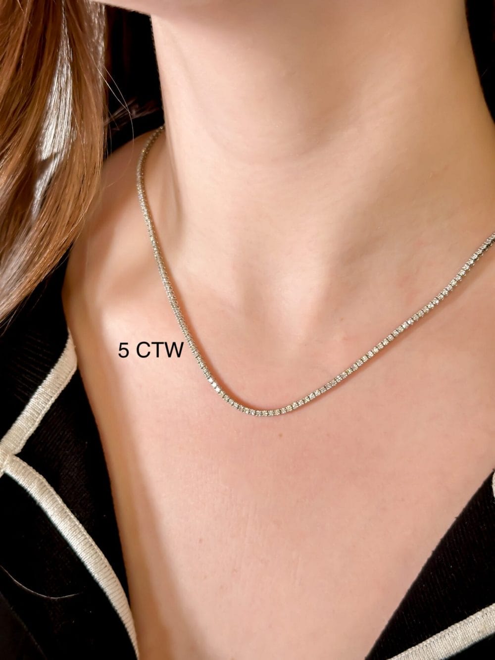 5 CTW Tennis necklace Verstolo